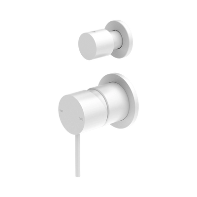Nero Mecca Shower Mixer With Diverter Separate Back Plate, Matte White