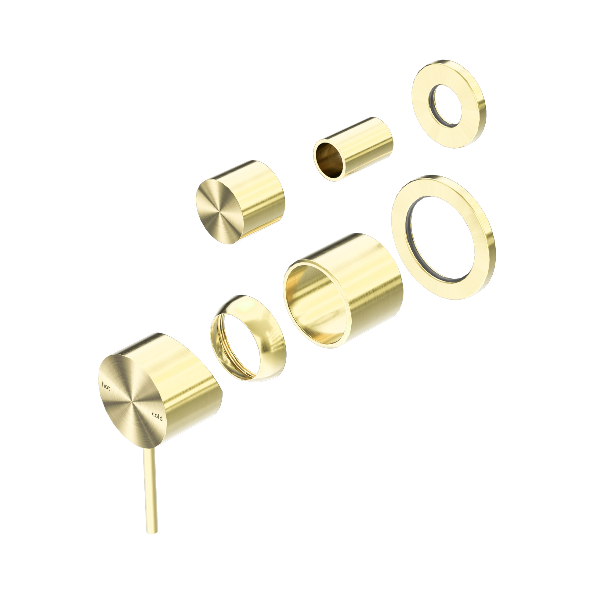 Nero Mecca Diverter Mixer Separate Back Plate Trim Kits Only, Brushed Gold