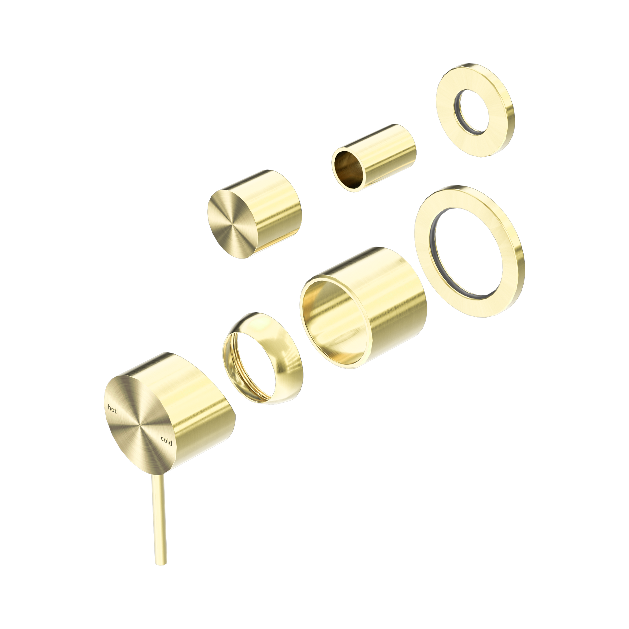 Nero Mecca Diverter Mixer Separate Back Plate Trim Kits Only, Brushed Gold