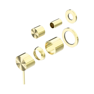 Nero Mecca Shower Mixer With Diverter Separate Back Plate Trim Kits Only, Brushed Gold