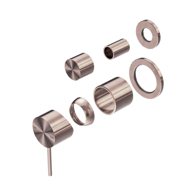 Nero Mecca Shower Mixer With Diverter Separate Back Plate Trim Kits Only, Brushed Bronze