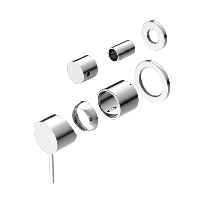 Nero Mecca Shower Mixer With Diverter Separate Back Plate Trim Kits Only, Chrome