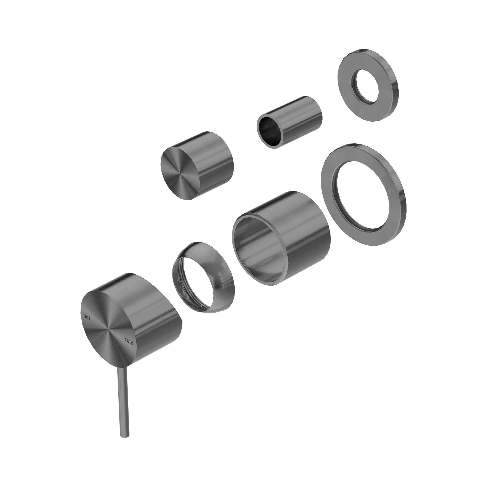 Nero Mecca Diverter Mixer Separate Back Plate Trim Kits Only, Gun Metal