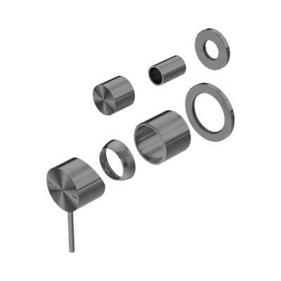 Nero Mecca Shower Mixer With Diverter Separate Back Plate Trim Kits Only, Gun Metal