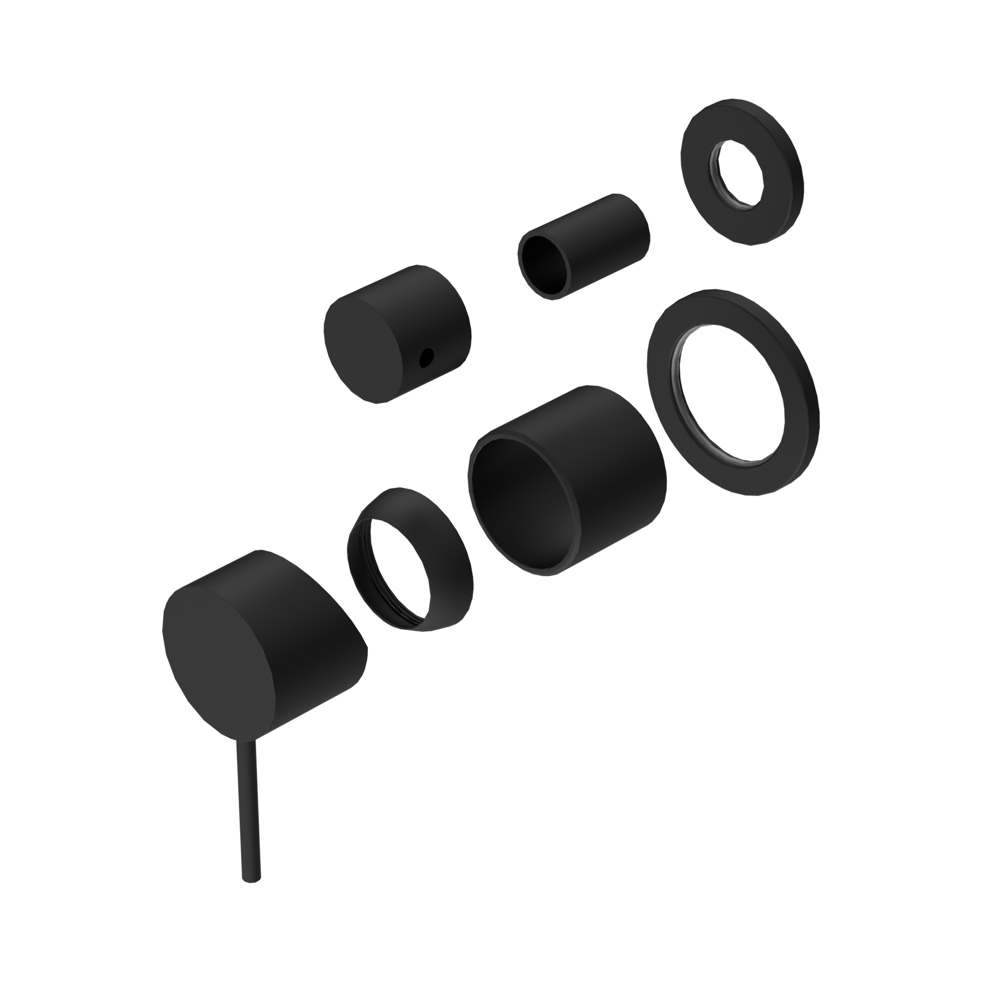 Nero Mecca Diverter Mixer Separate Back Plate Trim Kits Only, Matte Black