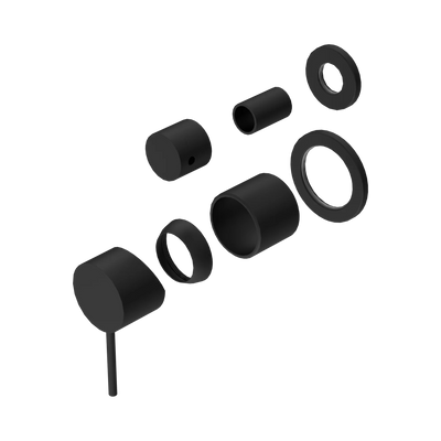 Nero Mecca Shower Mixer With Diverter Separate Back Plate Trim Kits Only, Matte Black