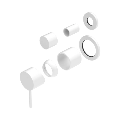 Nero Mecca Shower Mixer With Diverter Separate Back Plate Trim Kits Only, Matte White