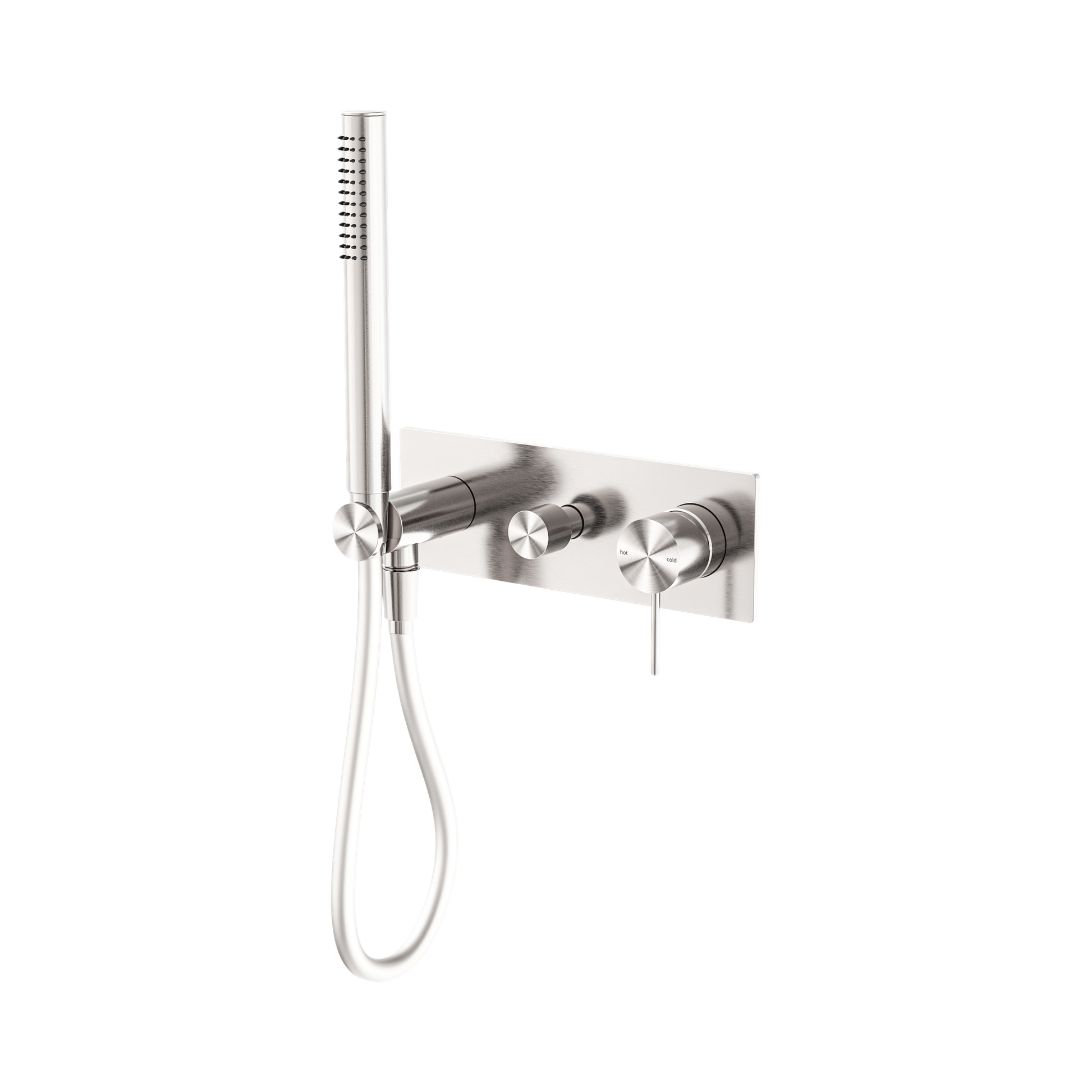 Nero Mecca Wall/Shower Mixer Diverter System, Brushed Nickel