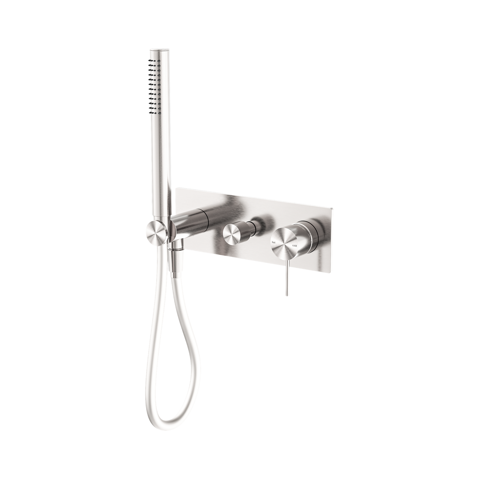 Nero Mecca Wall/Shower Mixer Diverter System, Brushed Nickel