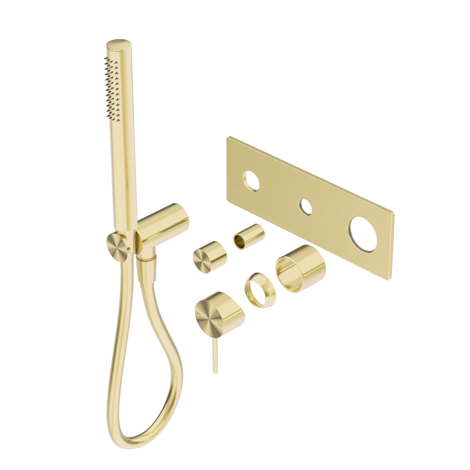 Nero Mecca Wall/Shower Mixer Diverter System Trim Kits Only, Brushed Gold