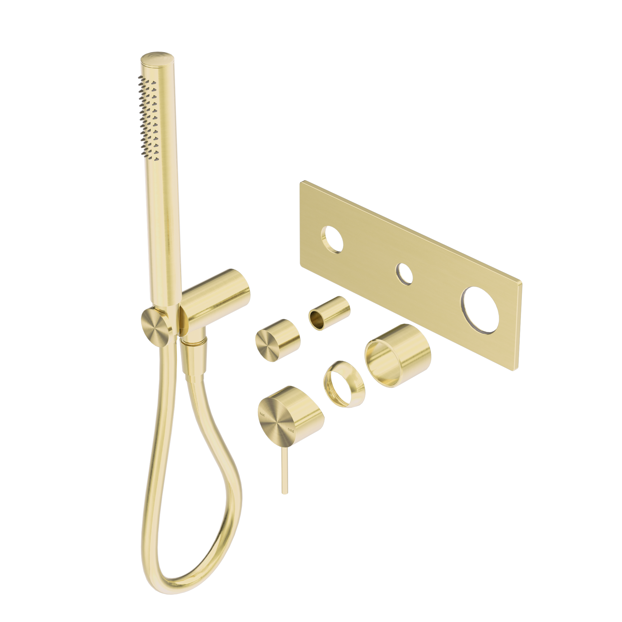 Nero Mecca Wall/Shower Mixer Diverter System Trim Kits Only, Brushed Gold