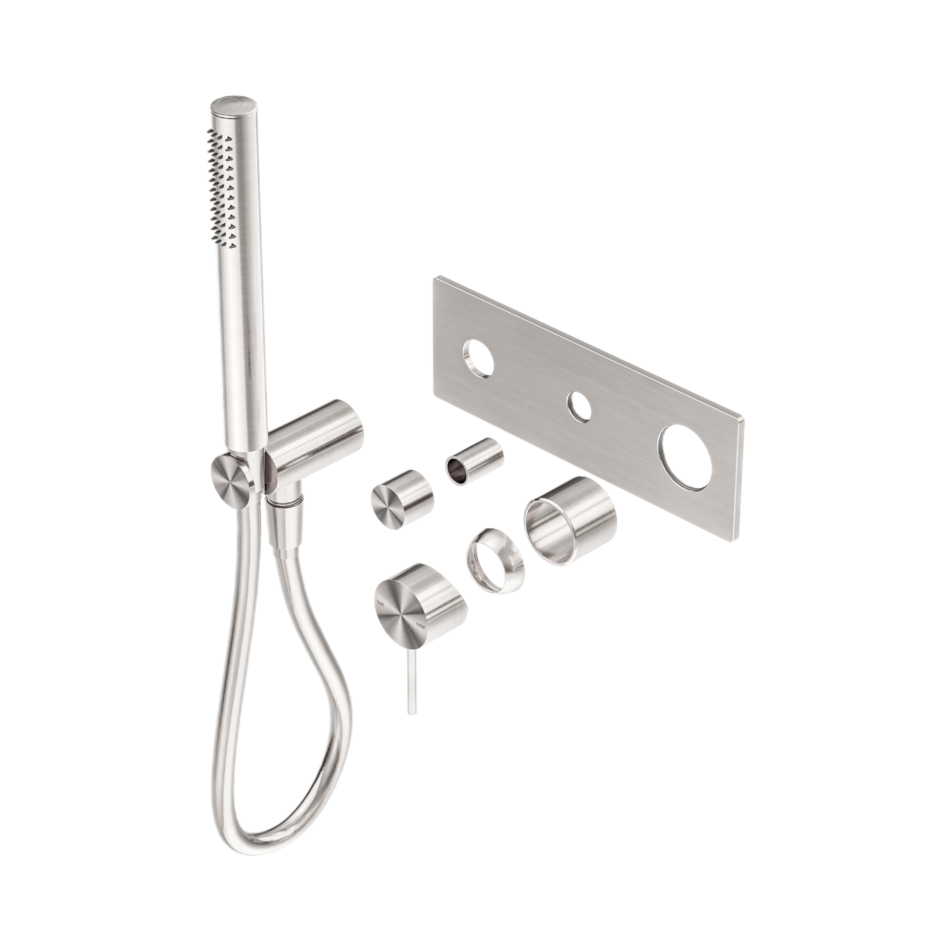 Nero Mecca Wall/Shower Mixer Diverter System Trim Kits Only, Brushed Nickel