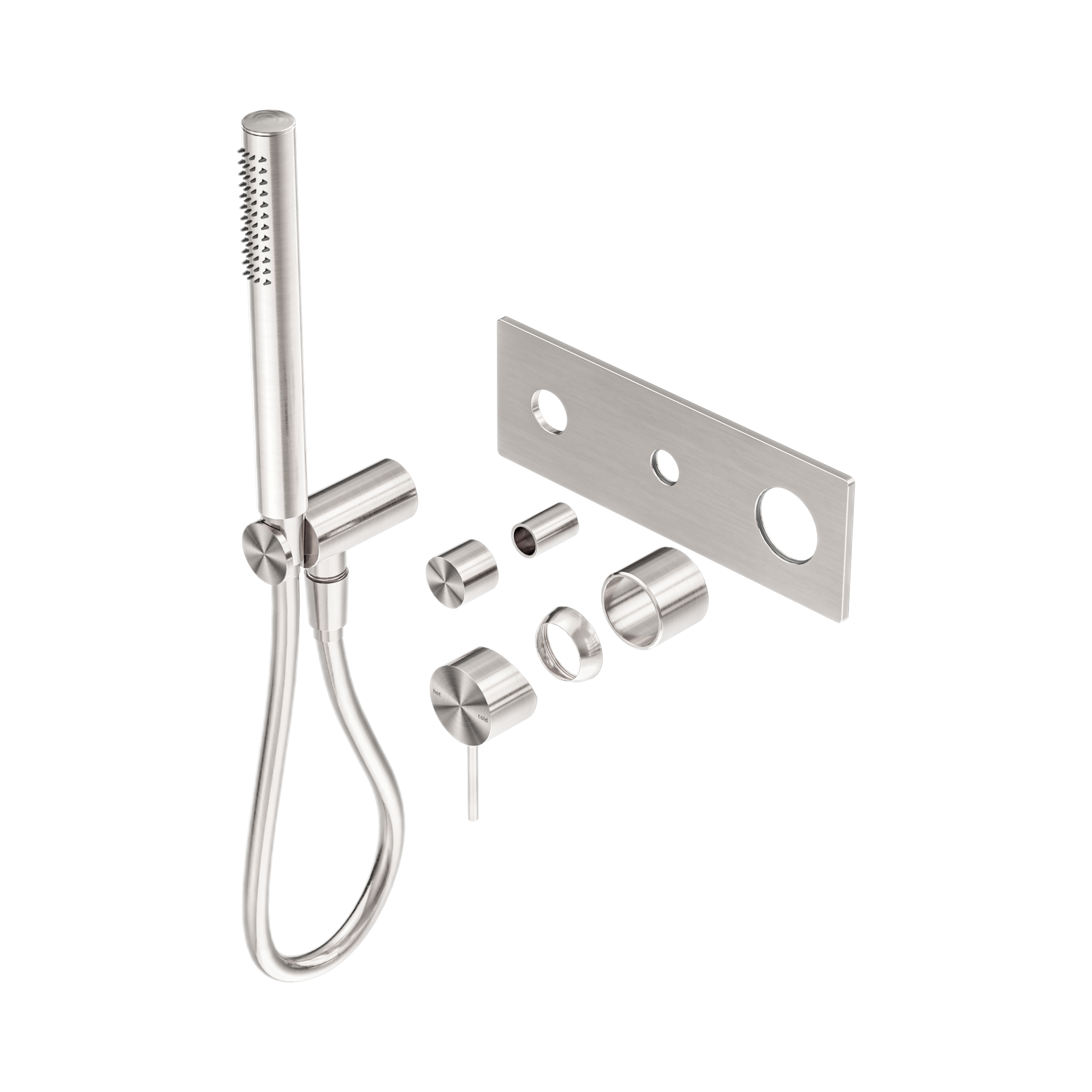 Nero Mecca Wall/Shower Mixer Diverter System Trim Kits Only, Brushed Nickel