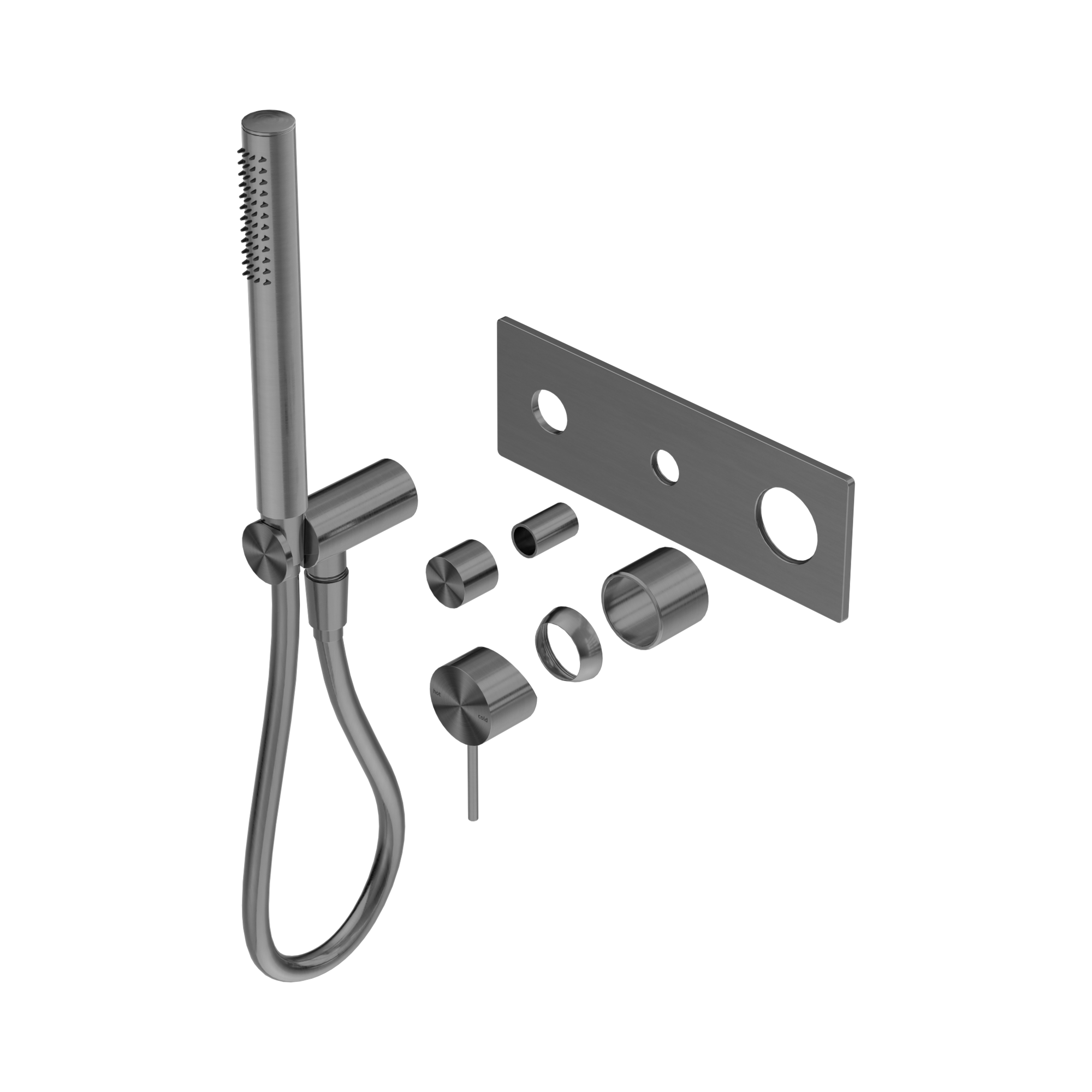 Nero Mecca Wall/Shower Mixer Diverter System Trim Kits Only, Gun Metal