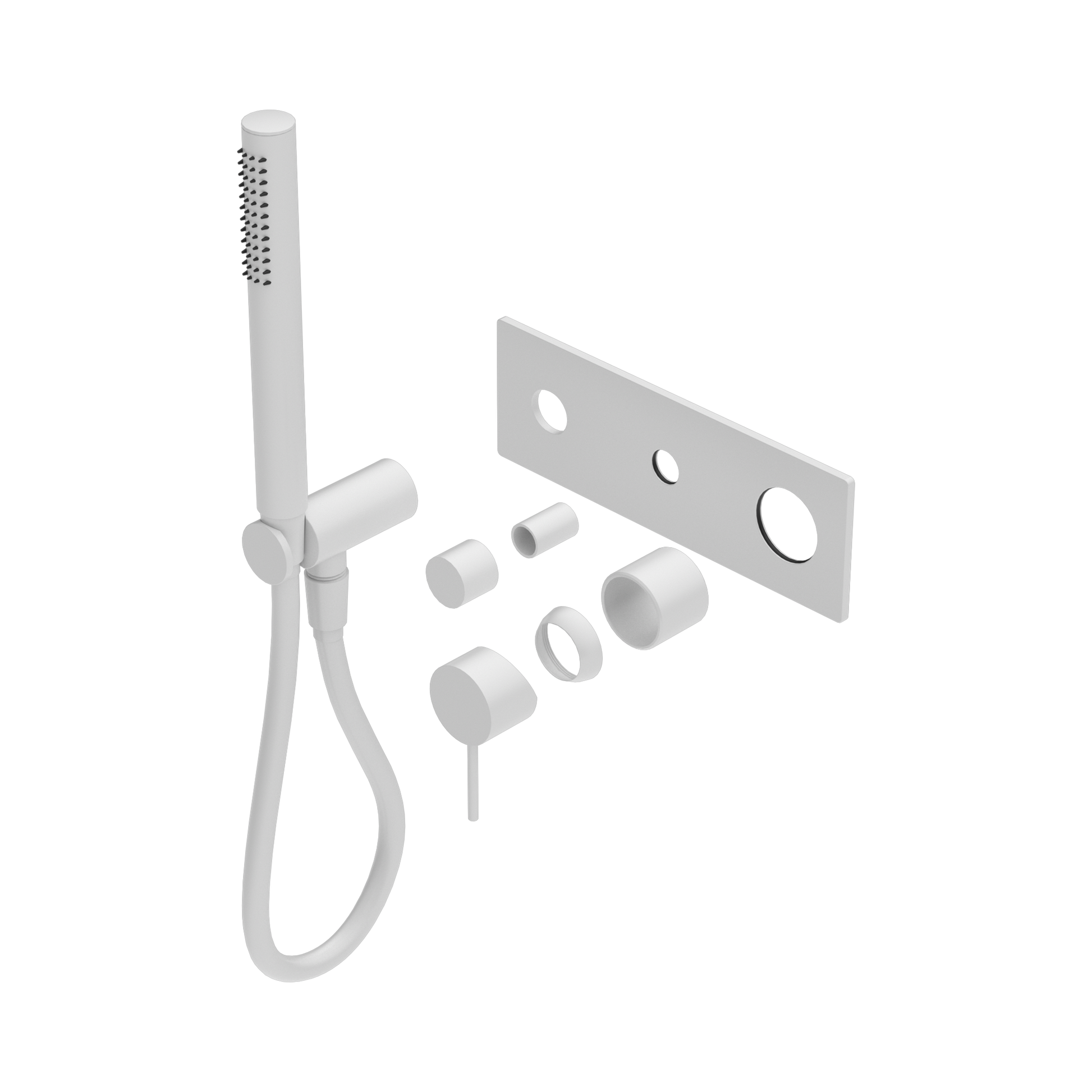 Nero Mecca Wall/Shower Mixer Diverter System Trim Kits Only, Matte White