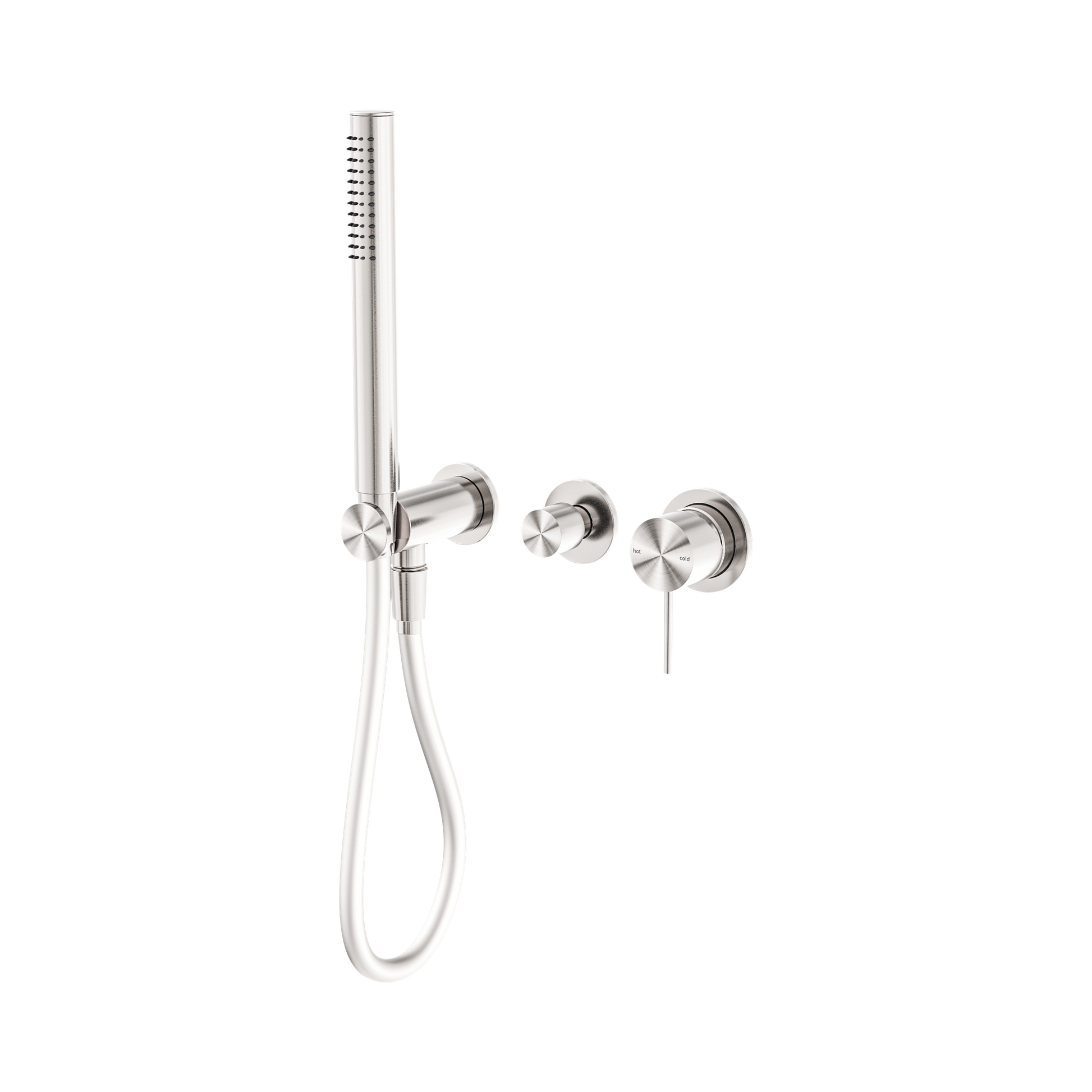 Nero Mecca Wall/Shower Mixer Diverter System Separate Back Plate, Brushed Nickel