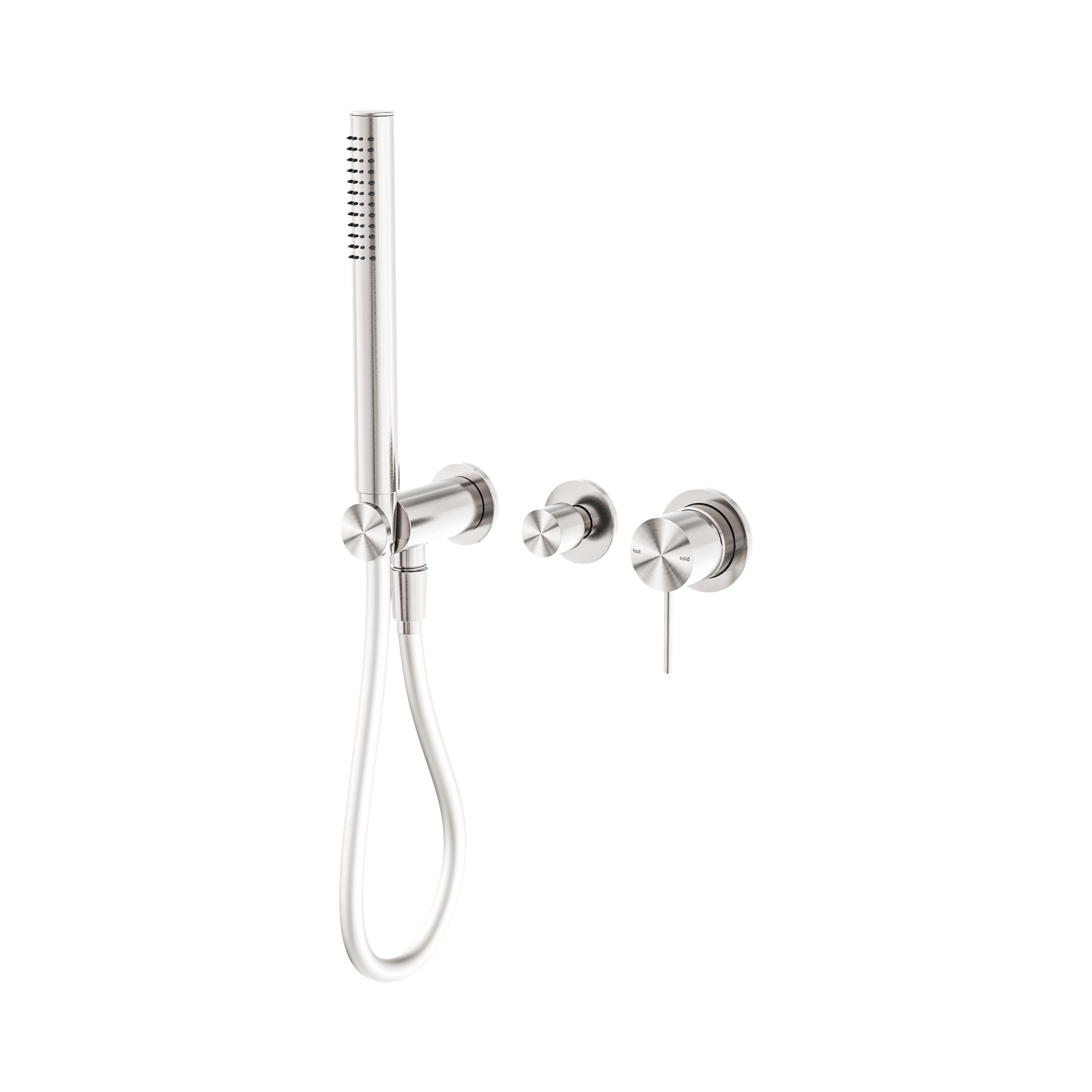 Nero Mecca Wall/Shower Mixer Diverter System Separate Back Plate, Brushed Nickel