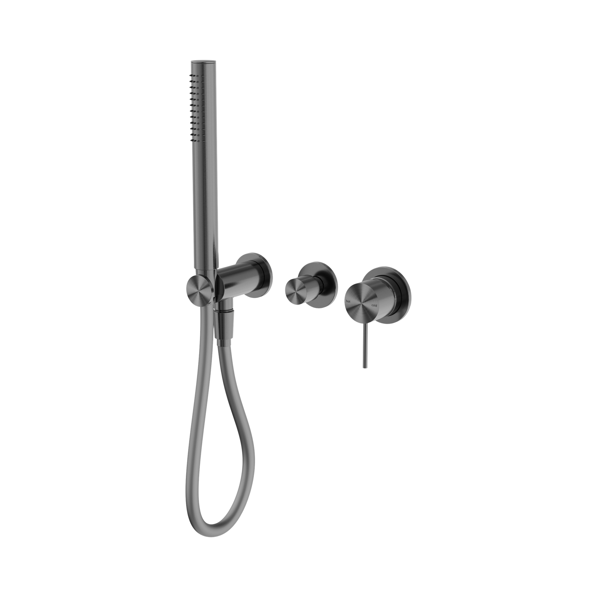 Nero Mecca Wall/Shower Mixer Diverter System Separate Back Plate, Gun Metal
