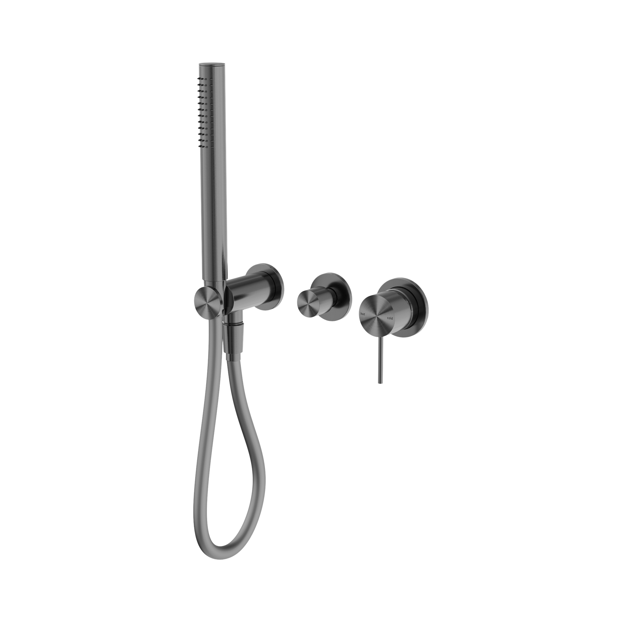 Nero Mecca Wall/Shower Mixer Diverter System Separate Back Plate, Gun Metal