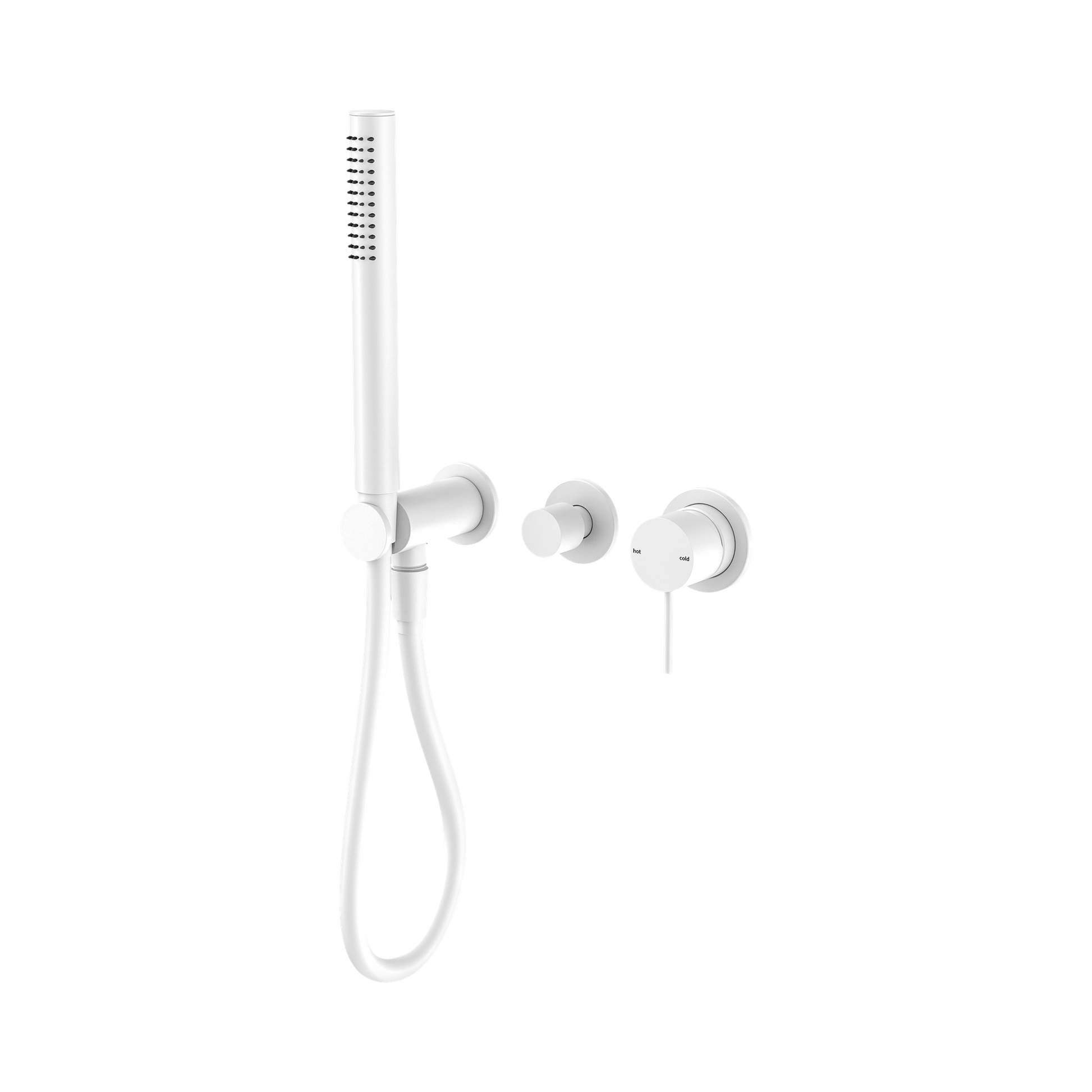 Nero Mecca Wall/Shower Mixer Diverter System Separate Back Plate, Matte White