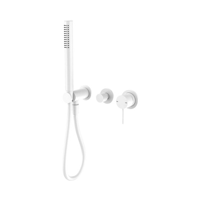 Nero Mecca Shower Mixer Diverter System Separate Back Plate, Matte White
