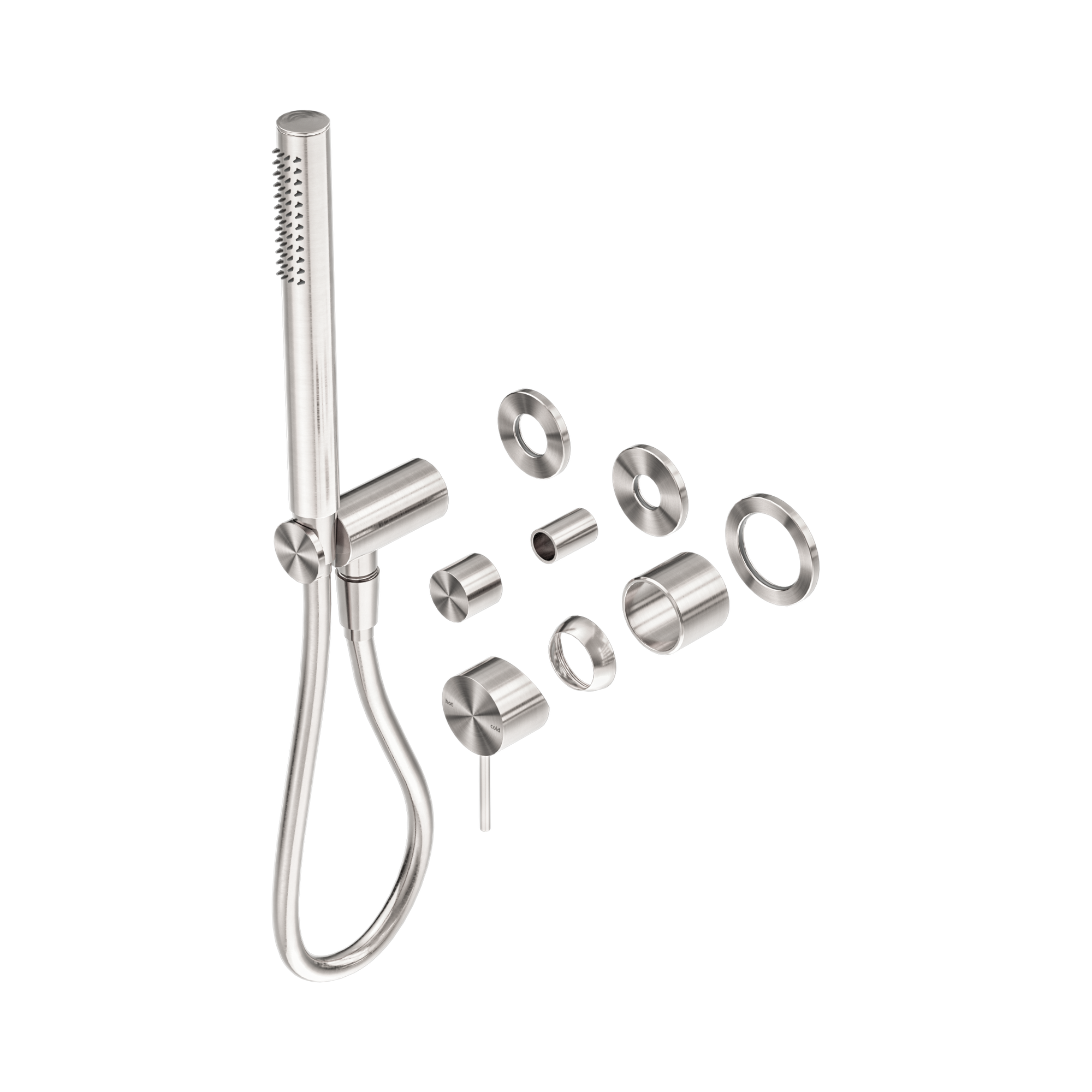 Nero Mecca Wall/Shower Mixer Diverter System Separate Back Plate Trim Kits Only, Brushed Nickel