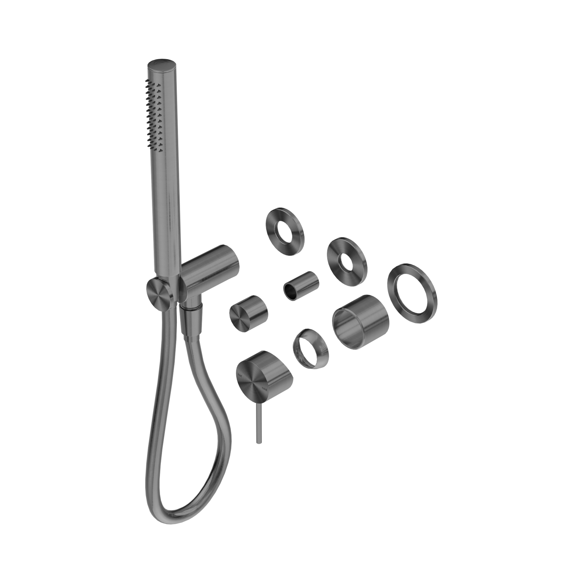 Nero Mecca Wall/Shower Mixer Diverter System Separate Back Plate Trim Kits Only, Gun Metal
