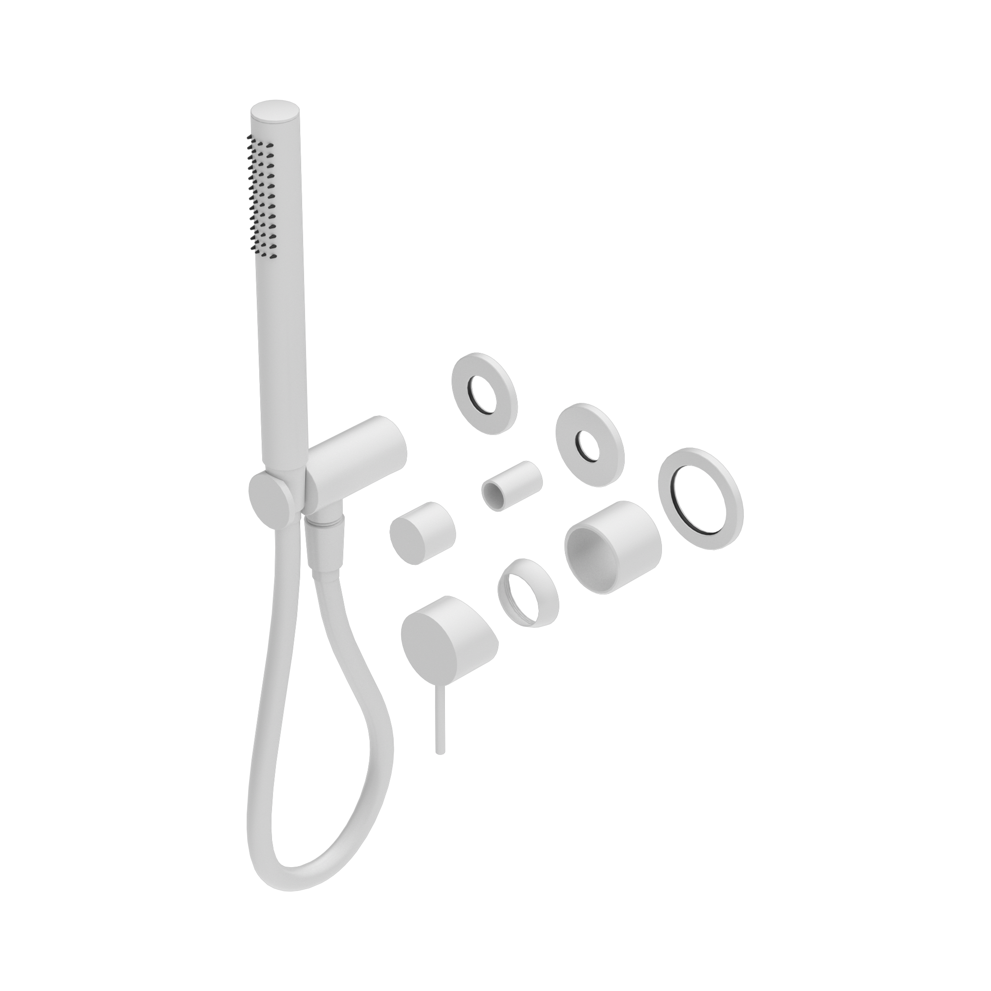 Nero Mecca Wall/Shower Mixer Diverter System Separate Back Plate Trim Kits Only, Matte White