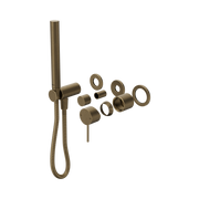 Nero Mecca Shower Mixer Diverter System Separate Back Plate II Trim Kits Only, Tumbled Antique Brass