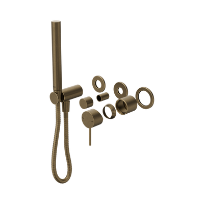 Nero Mecca Shower Mixer Diverter System Separate Back Plate II Trim Kits Only, Tumbled Antique Brass