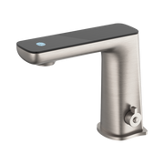 Nero Claudia Sensor Mixer With Black Top Display, Brushed Nickel