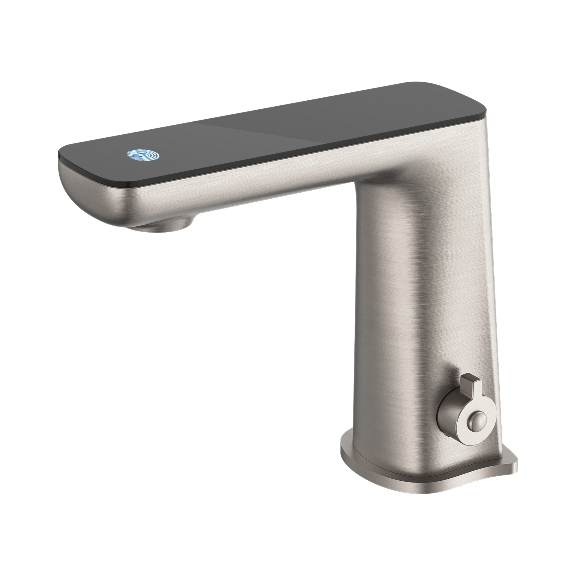 Nero Claudia Sensor Mixer With Black Top Display, Brushed Nickel