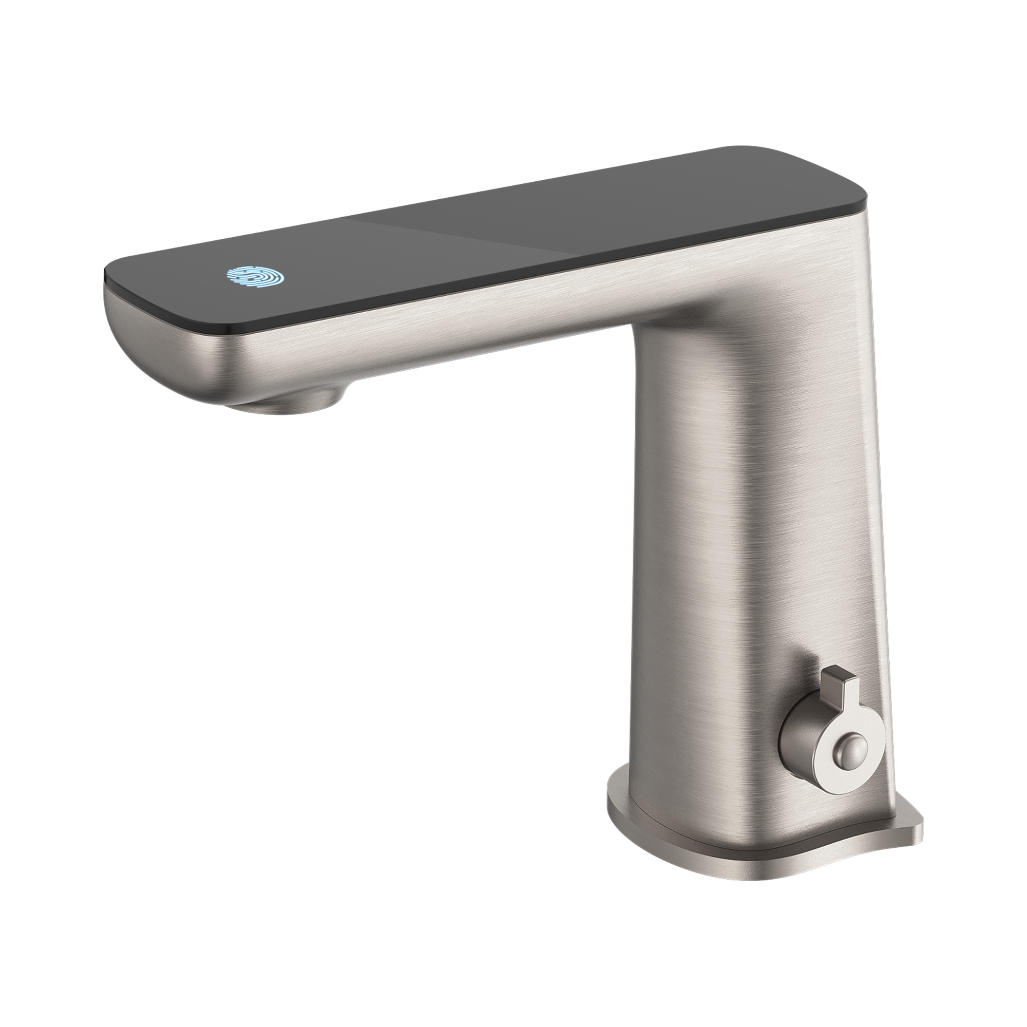 Nero Claudia Sensor Mixer With Black Top Display, Brushed Nickel