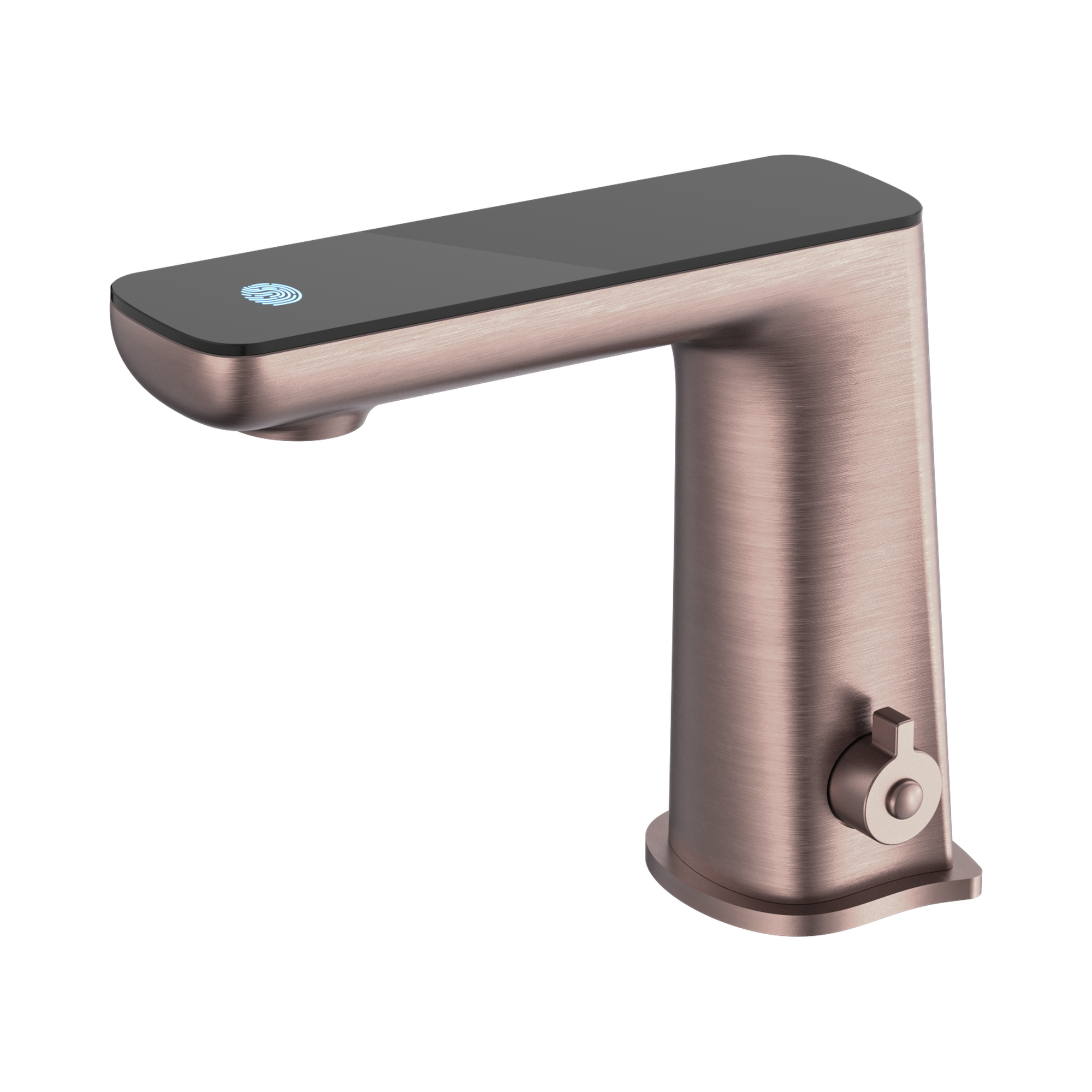 Nero Claudia Sensor Mixer With Black Top Display, Brushed Bronze