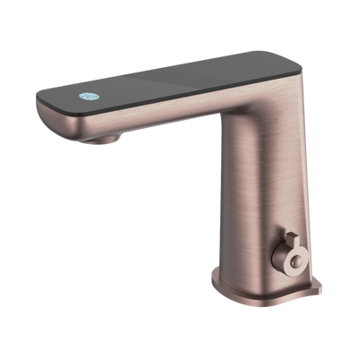Nero Claudia Sensor Mixer With Black Top Display, Brushed Bronze