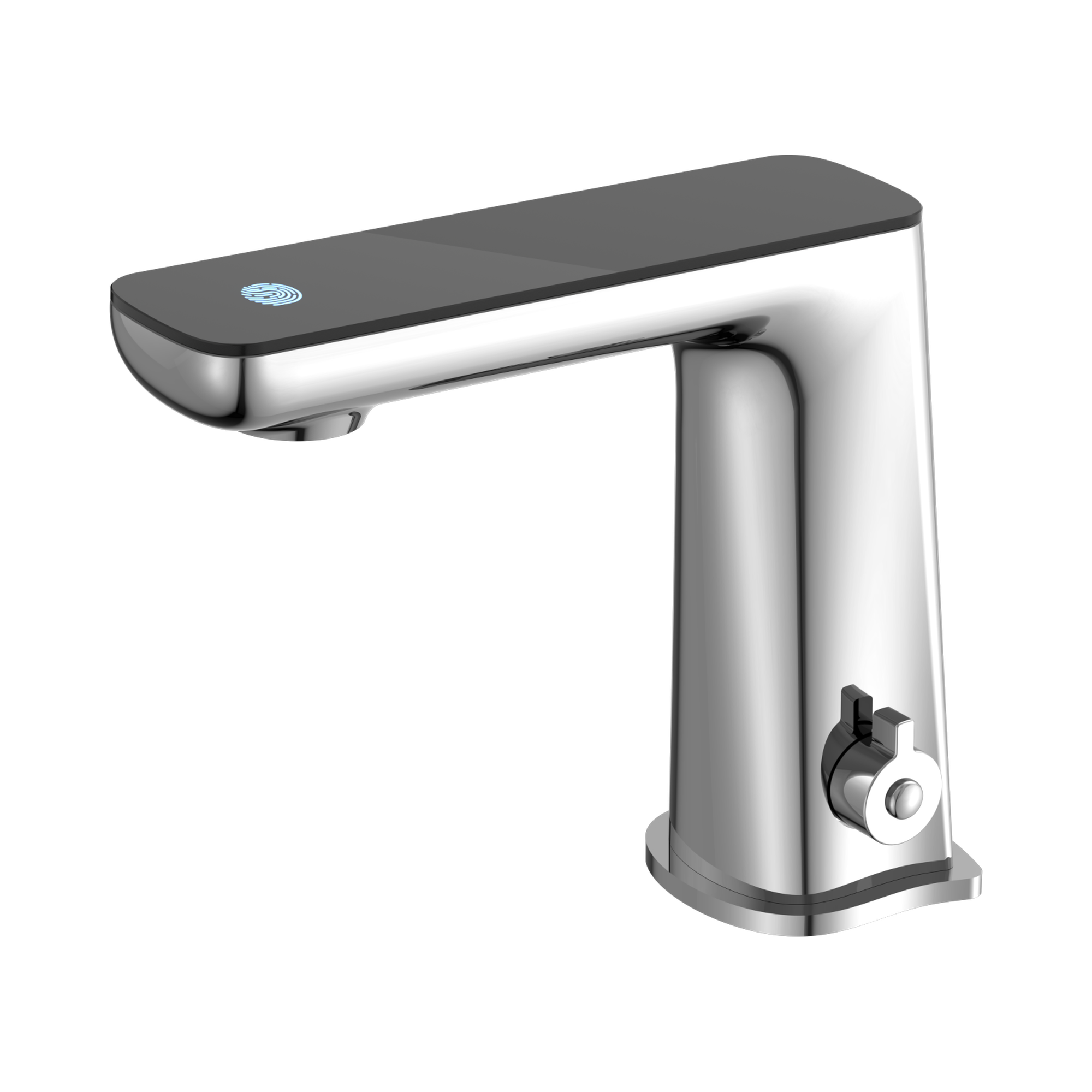 Nero Claudia Sensor Mixer With Black Top Display, Chrome