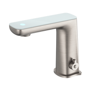 Nero Claudia Sensor Mixer With White Top Display, Brushed Nickel