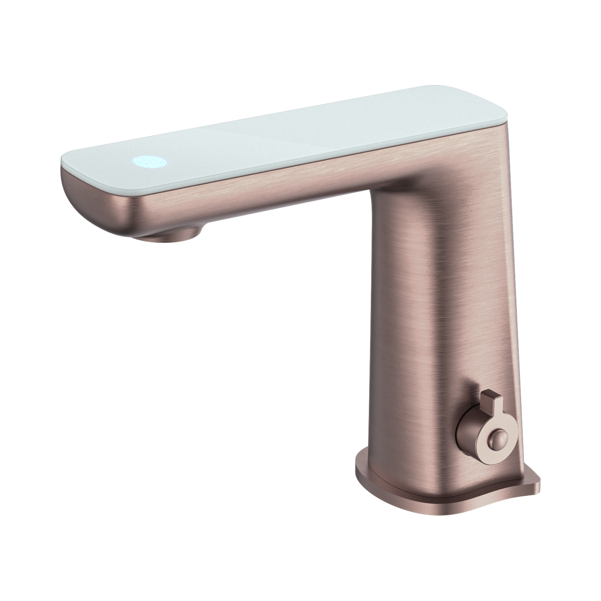 Nero Claudia Sensor Mixer With White Top Display, Brushed Bronze