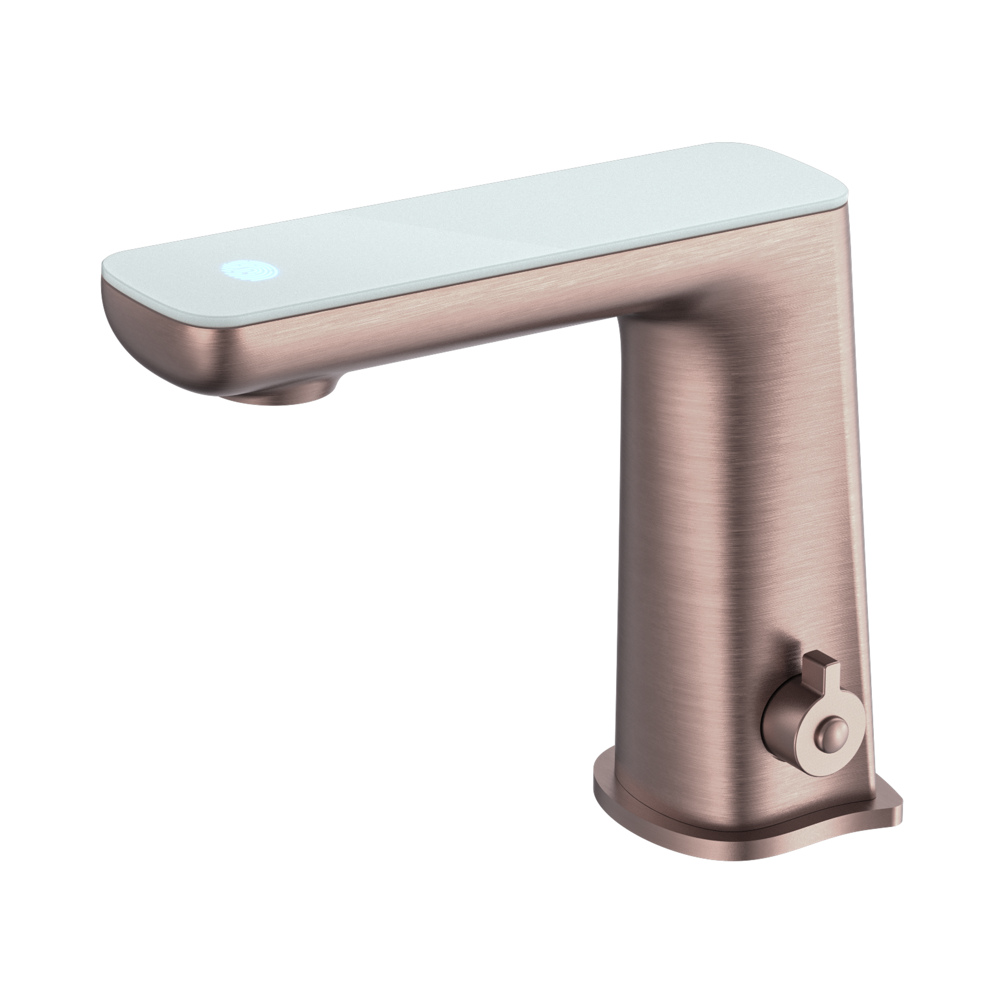 Nero Claudia Sensor Mixer With White Top Display, Brushed Bronze