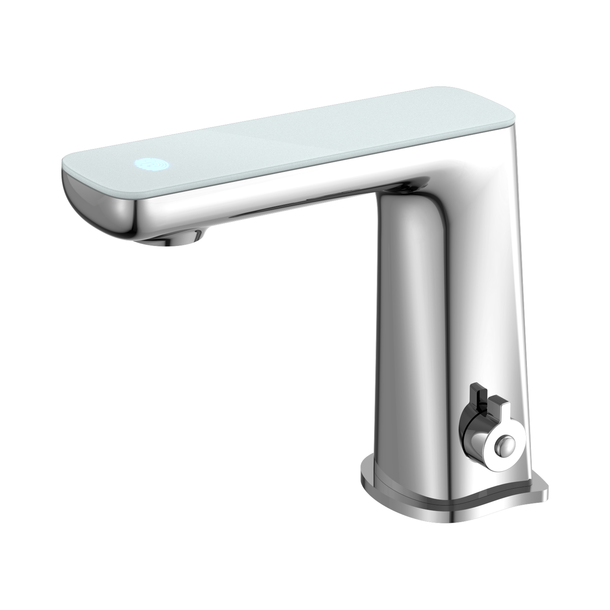 Nero Claudia Sensor Mixer With White Top Display, Chrome