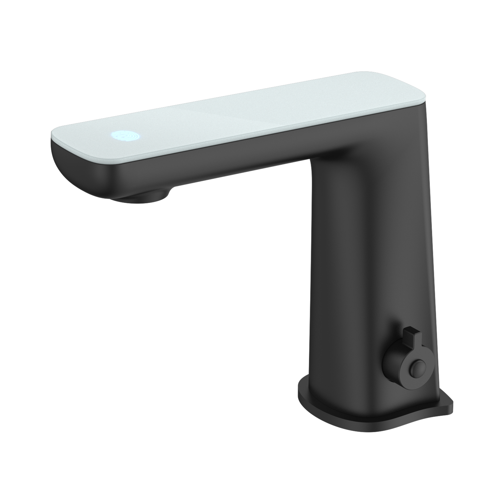 Nero Claudia Sensor Mixer With White Top Display, Matte Black
