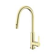 Nero Pearl Pull Out Sink Mixer With Vegie Spray Function, Brushed Gold