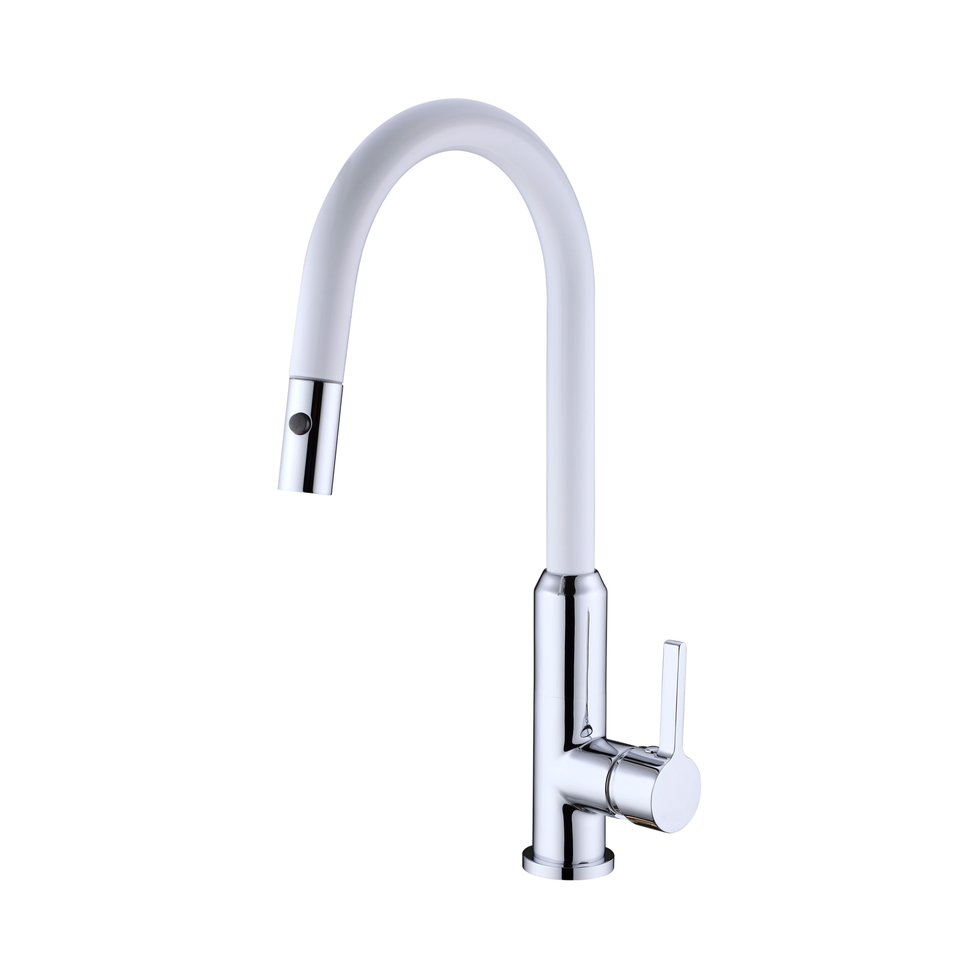 Nero Pearl Pull Out Sink Mixer With Vegie Spray Function, Chrome White