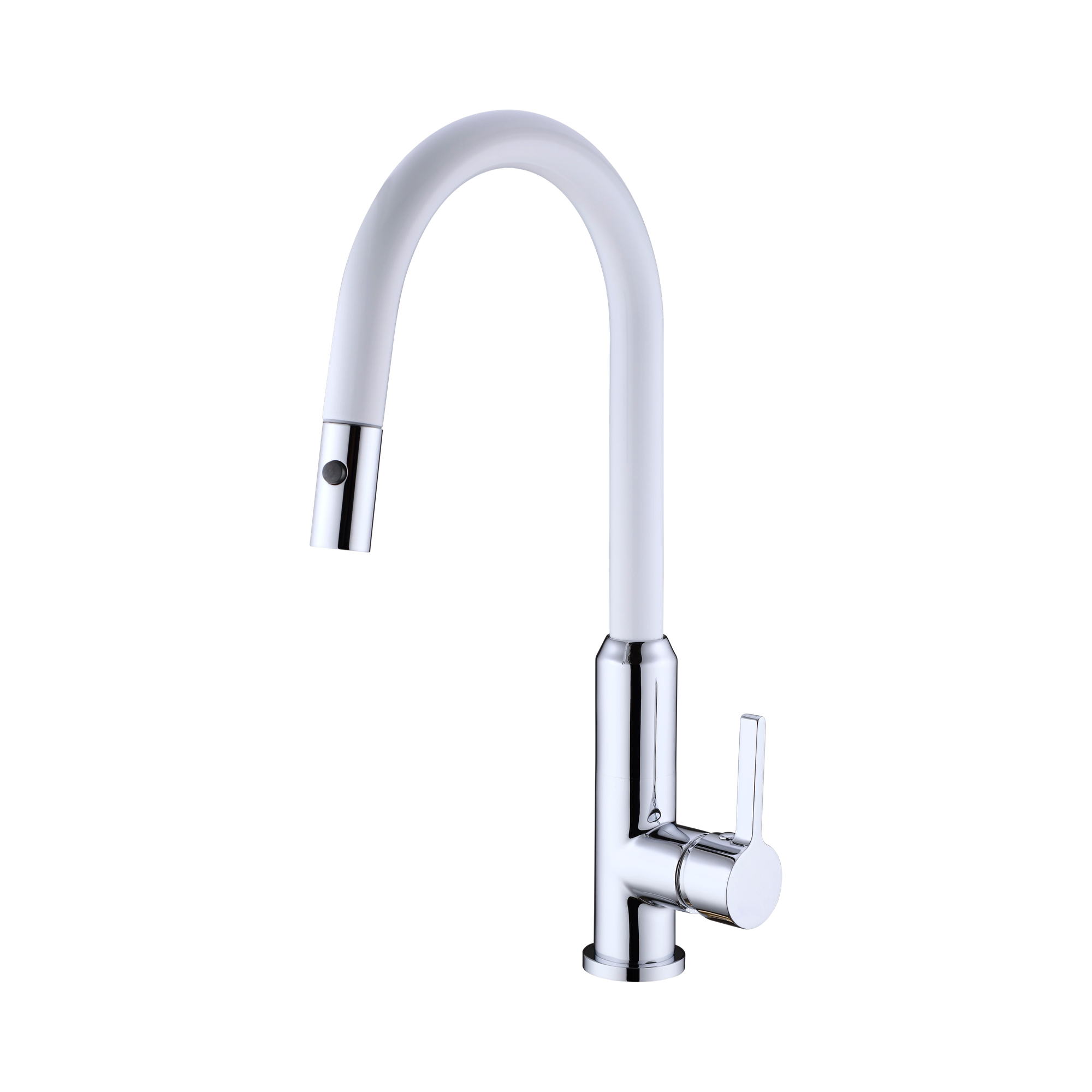 Nero Pearl Pull Out Sink Mixer With Vegie Spray Function, Chrome White