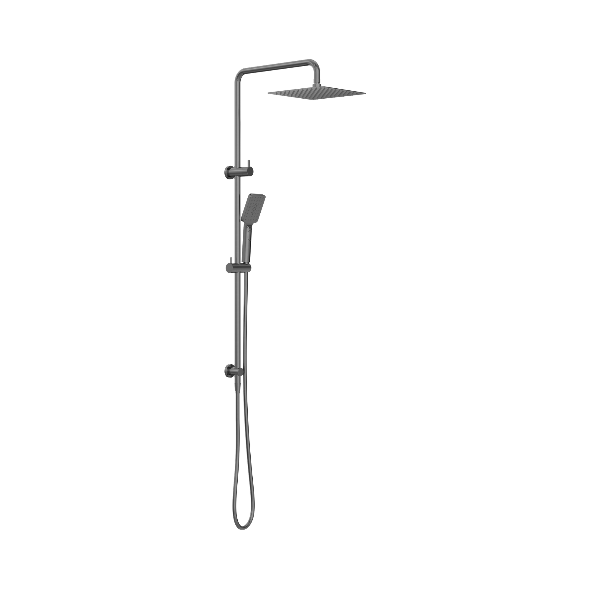 Nero Square Project Twin Shower, Gun Metal