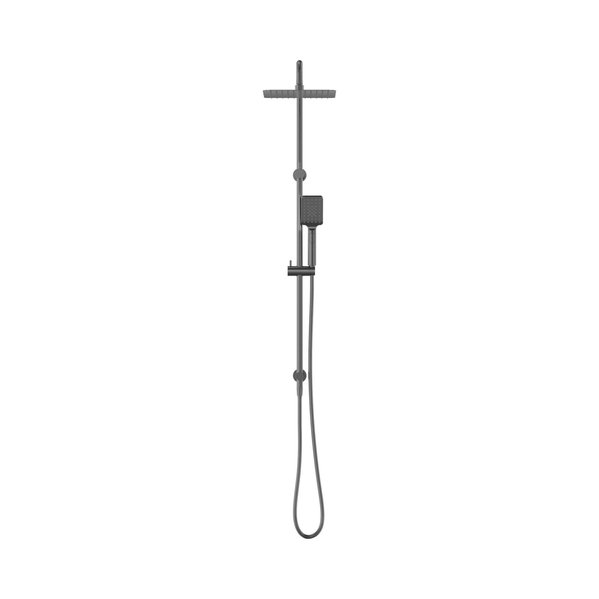 Nero Square Project Twin Shower, Gun Metal