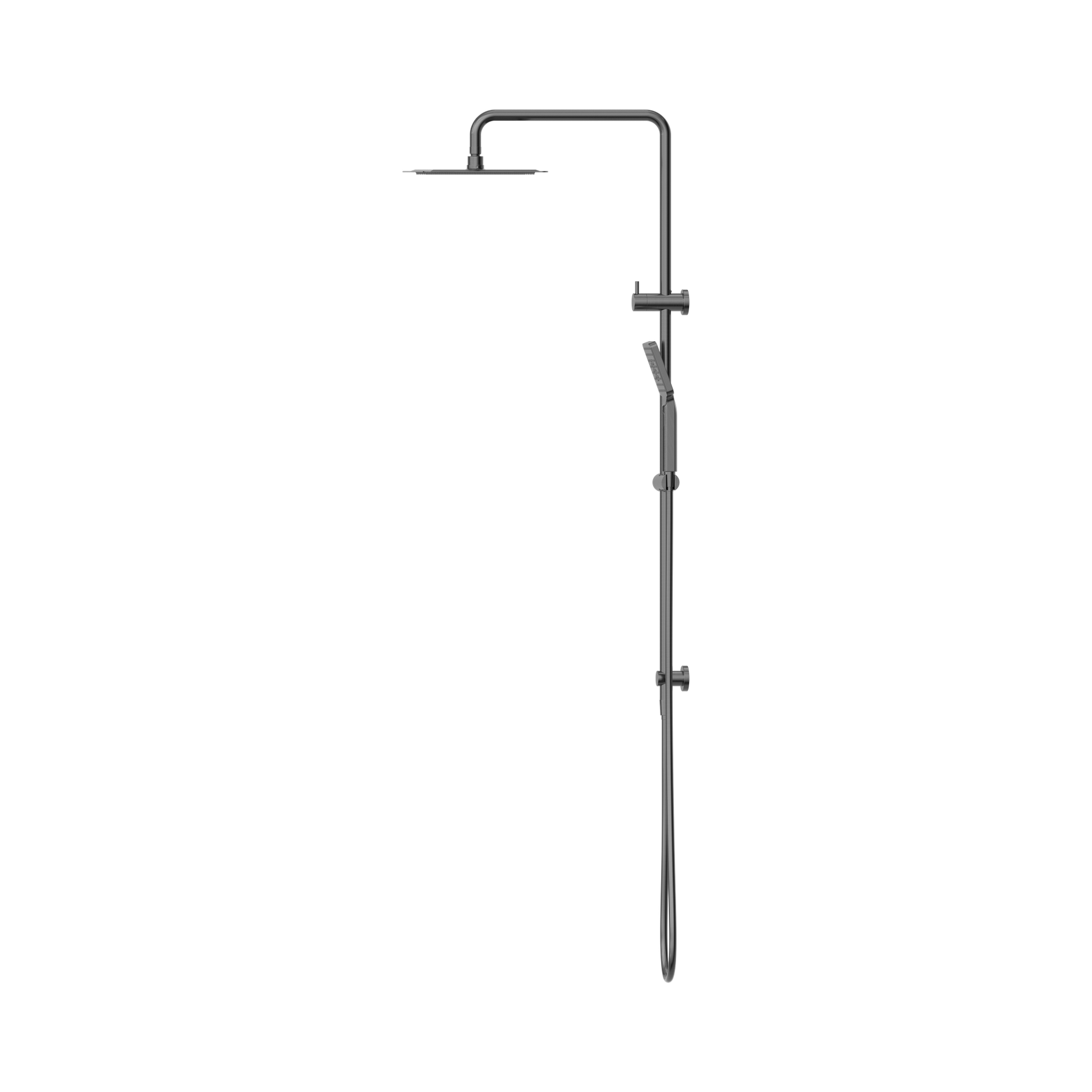 Nero Square Project Twin Shower, Gun Metal