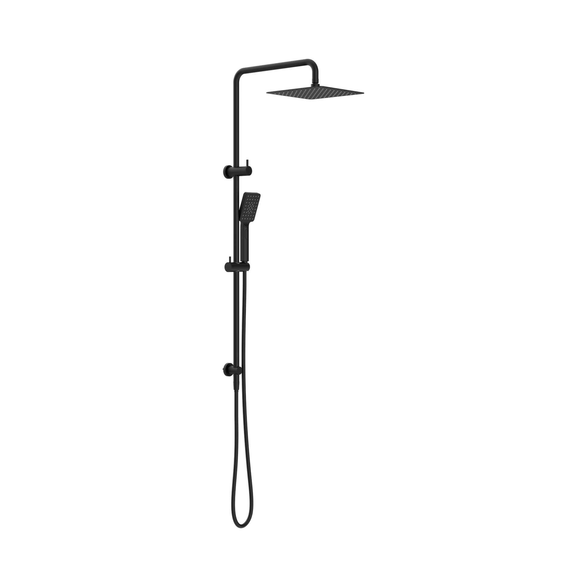 Nero Square Project Twin Shower, Matte Black