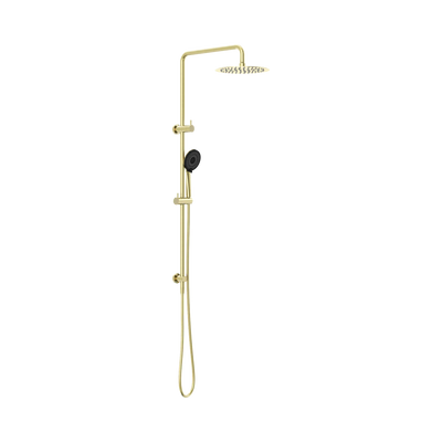 Nero Round Project Twin Shower 4 Star Rating, Brushed Gold