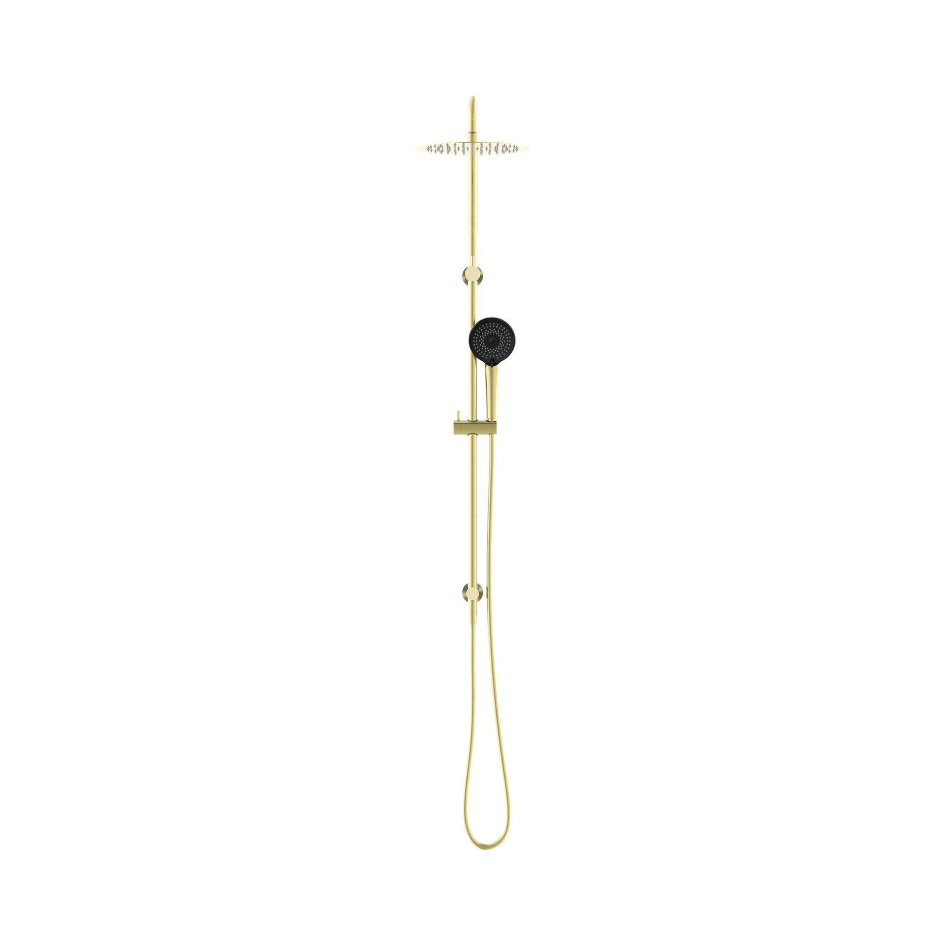 Nero Round Project Twin Shower 4 Star Rating, Brushed Gold